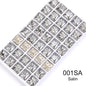 Acmore Crystal Square Shape Star Meteorite Series 12 /18mm K9 Glass Pointback Crystal Stones Rhinestones for Jewelry Making Garment