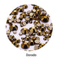 Acmore Crystal Gold Flat Back Round 40 Colors SS3-SS20 Mixed 3d Crystal ab Press on Nail Art Supplies Rhinestone Accessories