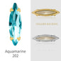 20 Colors Rhinestones Claw Settings Sew on Stones Crystal Rhinestones Gold Navette Claw Stones Navette Claw Stones
