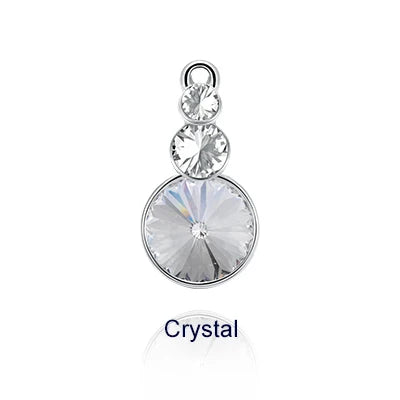 Acmore Crystal Triple Rivoli Shaped Shiny 9 Colors K9 Glass Crystal Stone Alloy Pendant for Bracelet Necklace Earring DIY Accessories