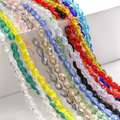 Acmore Crystal  6*8MM Water Drop Loose Stone Glass Crafts Waist Faceted  Crystal Beads Jewelry Finding Accessories for Necklace Earring