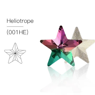 Acmore Crystal Wholesale Star Shape Pointback Crystal Stones K9 Glass Rhinestones for Clothing Nails Decoration