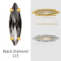 20 Colors Rhinestones Claw Settings Sew on Stones Crystal Rhinestones Gold Navette Claw Stones Navette Claw Stones