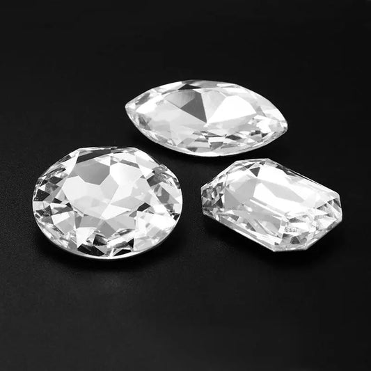 Acmore Crystal New Desgin Big Size Multiful Shapes Crystal Glass Fancy Rhinestones for Jewelry Making and Crystal Craft