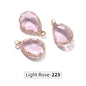 Acmore Crystal 13*18MM  Water Drop Transparent Crystal Glass Pendant with Claw Inlaid Rhinestone Pendant Accessories for Earrings & Necklace