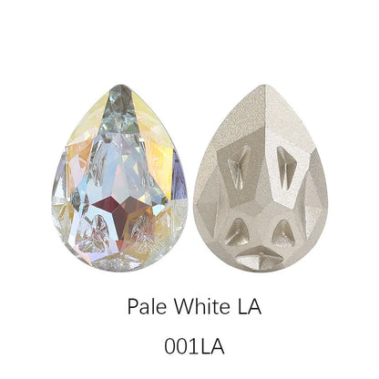 Acmore Crystal New Design Star Meteorite K9 Glss Drop Shape Pointback Crystal Beads Fancy Rhinestones for Bracelete Making Shoes Accessories