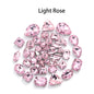 Acmore Crystal Mixed Shapes 22 Colors Four-point Stainless Steel Claw Loose Sew on Crystal Stone Glass DIY Rhinestone With Claw Setting