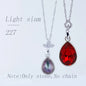 Acmore Crystal Drop Shaped Fancy Shiny Colors K9 Crystal Stones Alloy Back Pendant Necklace Deco Charms Jewelry Rhinestones Accessories