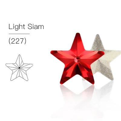 Acmore Crystal Wholesale Star Shape Pointback Crystal Stones K9 Glass Rhinestones for Clothing Nails Decoration