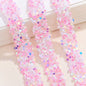 Acmore Crystal New Arrival Sequin Stars Double Sided Adhesive Geometric Rhinestone Strips Non Hotfix Stones for DIY Bling Decoration