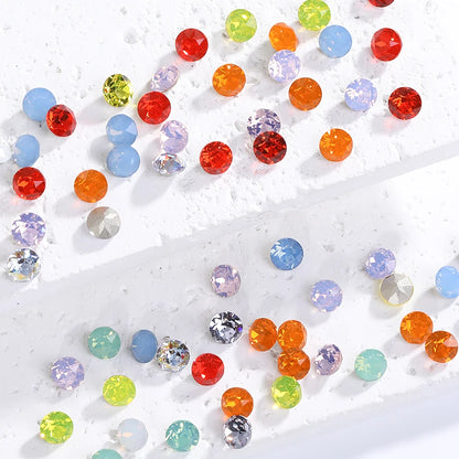 Acmore Crystal XIRIUS Chaton Shaped Opal Nail Art Rhinestones Bulk Wholesale Glass Crystals Bling Pointback Gems Jewelry Decorations