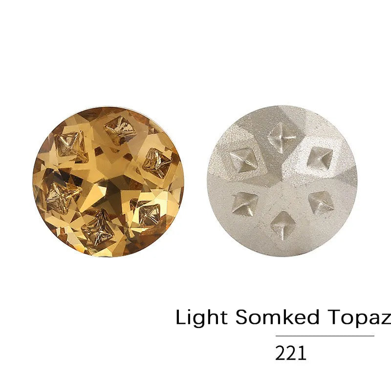Acmore Crystal Round Star Meteorite Series 12 /18mm K9 Glass Pointback Crystal Stones Rhinestones for Jewelry Making Garment