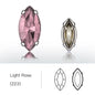 Acmore Crystal Navette Sew on Rhinestone With Setting for DIY Apparel Decoration
