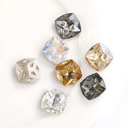 Acmore Crystal Cushion Shape Star Meteorite Series 12 /18mm K9 Glass Pointback Crystal Stones Rhinestones Jewelry Making Garment