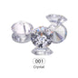 Acmore Crystal High Quality Colorful Round Zircon Transparent Pointeback Glass Rhinestone for Jewelry Making & Nail Art
