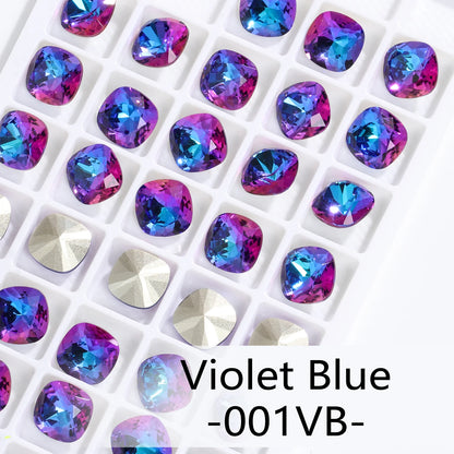 Acmore Crystal Wholesale Cushion Pointback Rhinestone K9 Glass Fancy Stone Loose Glass Design DIY Clothes Bags Shoes