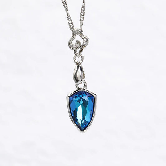 Acmore Crystal Shield Fancy Shaped Shiny 16 Colors 11*19mm Fashion Cristaled Stones Alloy Pendant Necklace Earring Jewelry Making