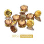 Acmore Crystal High Quality Colorful Round Zircon Transparent Pointeback Glass Rhinestone for Jewelry Making & Nail Art