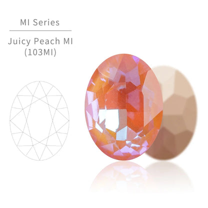 Acmore Crystal K9 Fancy Stone Rhinestones  MI MK LS Series Oval Point Back Shapes Glass Crystal Stone Women Clothes Shoes Bags