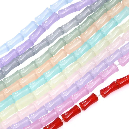 Acmore Crystal  Factory Sale 6*13mm Beads Bamboo Joint Bulk  Glass Crystal Loose Beads for Necklace Making DIY Jewelry