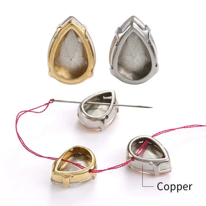 Acmore Crystal High Quality Waterdrop  LA Series Piont Back Copper Claw  Rhinestones   for Sewing Accessories and Germant