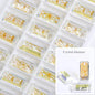 Acmore Crystal Relief Princess Baguete Shape Pendant Crystal Rhinestones Charms DIY Accessories for Necklace Earring Brooch Headwear