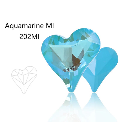 Acmore Crystal Sweet Heart Fancy Shaped Pointback K9 Glass Rhinestones Crystal Stones Crafts for Jewelry Making Garment Decoration