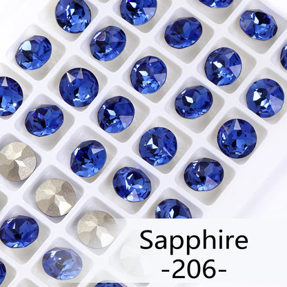 Acmore Crystal High Quality Gemstone Flower K9 Pointback Rhinestone Loose Stones Jewelry Glue on for DIY Decoration Clothing Desgin