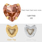Crystal Ab Color Heart Shape Sewing Rhinestones With Golden Silver Claw Setting Peach Heart Hollow Claw Rhinestone