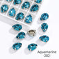 Acmore Crystal Crystals Rhinestone With Claw Strass Gems Sew on Rhinestone Drop Shape Crystal Fancy Stone With Claw for Garment
