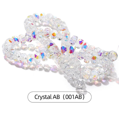 Acmore Crystal  12 Colors Bright  Loose  Glass Crafts Wheel Faceted Crystal Beads Jewelry  Finding Accessories for Necklace Earring