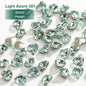 Acmore Crystal New Color Popular Light Azore K9 Glass Crystal Rhinestone Loose Jewelry Stone Glue on for DIY Nail Art Decoration