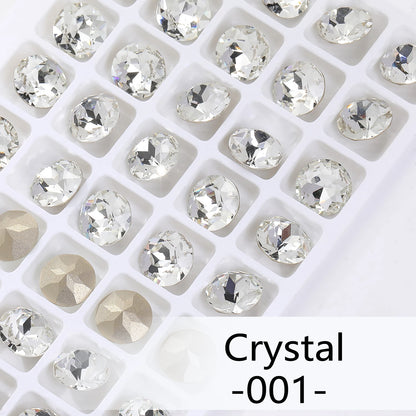 Acmore Crystal High Quality Gemstone Flower K9 Pointback Rhinestone Loose Stones Jewelry Glue on for DIY Decoration Clothing Desgin