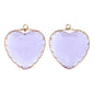 Acmore Crystal Peach Heart Transparent Crystal Glass Pendant with Claw Inlaid Rhinestone Pendant  Accessories for Earrings & Necklace