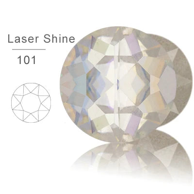 Acmore Crystal Gemstone Flower Round K9 Glass Rhinestones Crystal Pointback Glue on Clothing Making Nail Art Garment Crafts Jewelry