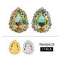 Acmore Crystal New Arrival LA Series Drop Shape  Cup Chain Flat Back Rhinestone 3D Crystal Sew on Beads for Jewelry