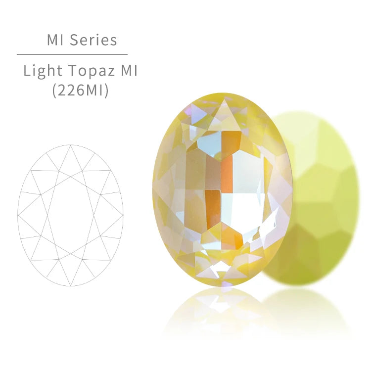 Acmore Crystal K9 Fancy Stone Rhinestones  MI MK LS Series Oval Point Back Shapes Glass Crystal Stone Women Clothes Shoes Bags