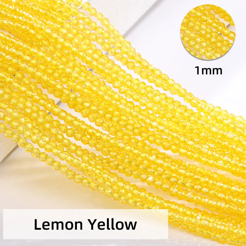 Acmore Crystal 1mm 20 Colors Loose Crystal Stones Jewelry Making Crafts Waist Necklace Earring Flat Beads DIY Deco Accessories