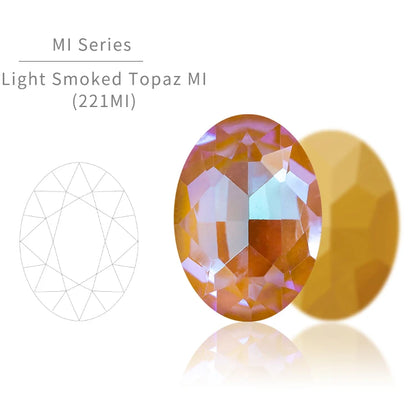 Acmore Crystal K9 Fancy Stone Rhinestones  MI MK LS Series Oval Point Back Shapes Glass Crystal Stone Women Clothes Shoes Bags