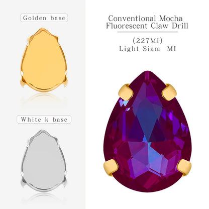 Metal Base Garment Decoration Glass Sew on Crystal Claw Rhinestone for Clothes Weeding Making Accessories