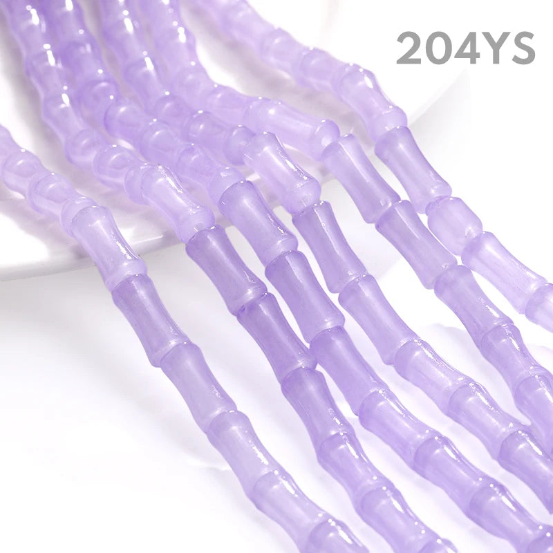 Acmore Crystal  Factory Sale 6*13mm Beads Bamboo Joint Bulk  Glass Crystal Loose Beads for Necklace Making DIY Jewelry