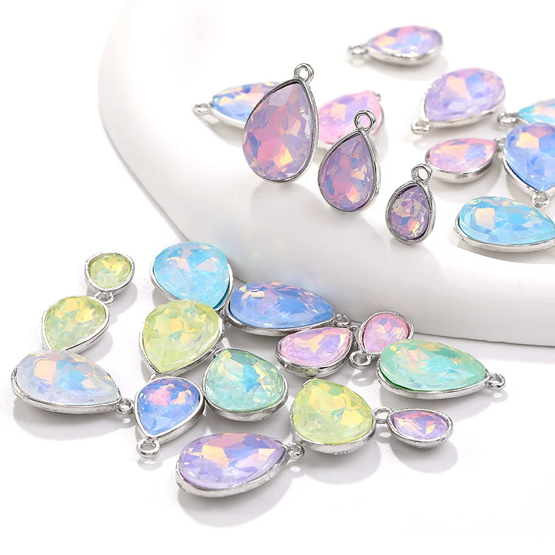 Acmore Crystal New Product Drop Alloy Pendant With Single Loop Opal Mocha DE Rhinestones Glass Jewelry Wholesale Clothes Accessories