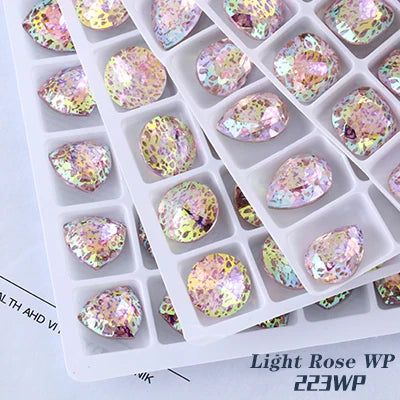 Acmore Crystal White Patina WP Series Colors Fancy Shapes Pointback Jewelry Crystal Stones Crafts DIY Rhinestone Accessories