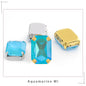 Rectangular Octagon Mk Fluorescent Claw Rhinestone Arts Crafts Glass Crystal Stone Claw Rhinestone