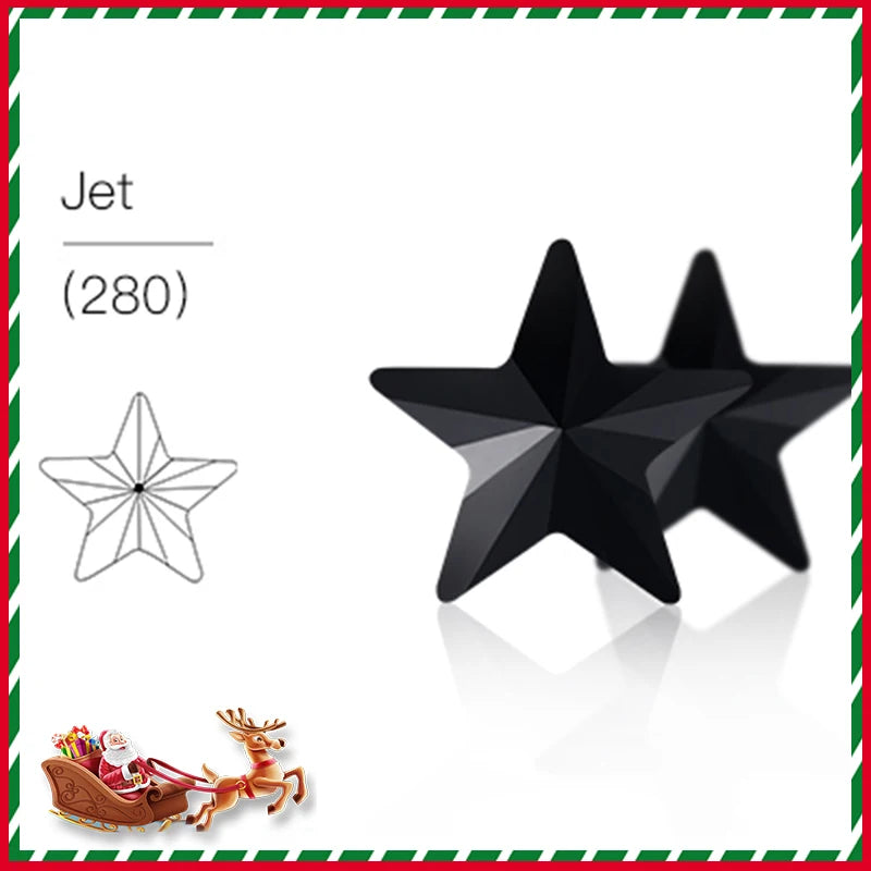 Acmore Crystal Christmas Series Star Shaped Crystal Stone Pointback Rhinestones Glass Nail Art Supplies Jewelry Decoration Diy Strass