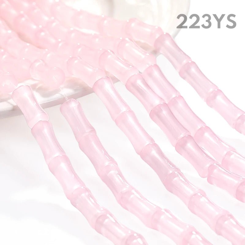 Acmore Crystal  Factory Sale 6*13mm Beads Bamboo Joint Bulk  Glass Crystal Loose Beads for Necklace Making DIY Jewelry