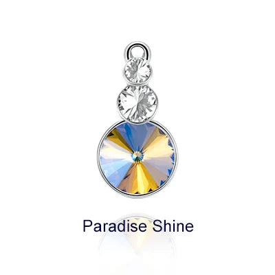 Acmore Crystal Triple Rivoli Shaped Shiny 9 Colors K9 Glass Crystal Stone Alloy Pendant for Bracelet Necklace Earring DIY Accessories