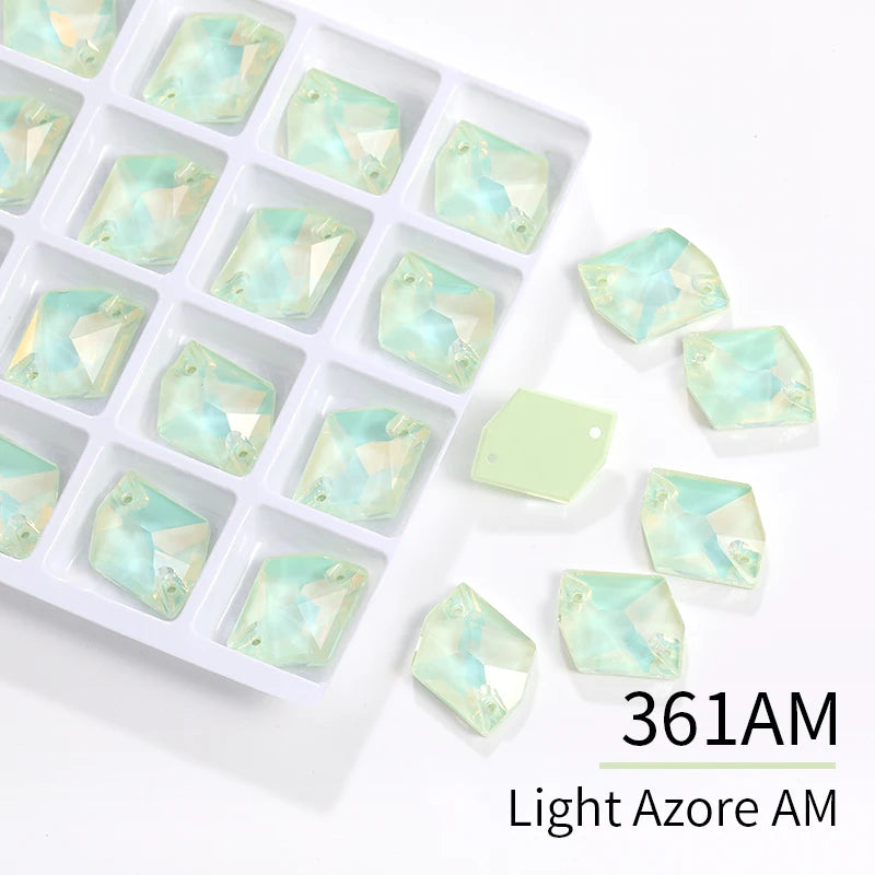 Acmore Crystal Cosmic  New Color Series Sew on Flat Back Glass Stone Crystal Sew on Rhinestone for Clothing Garment