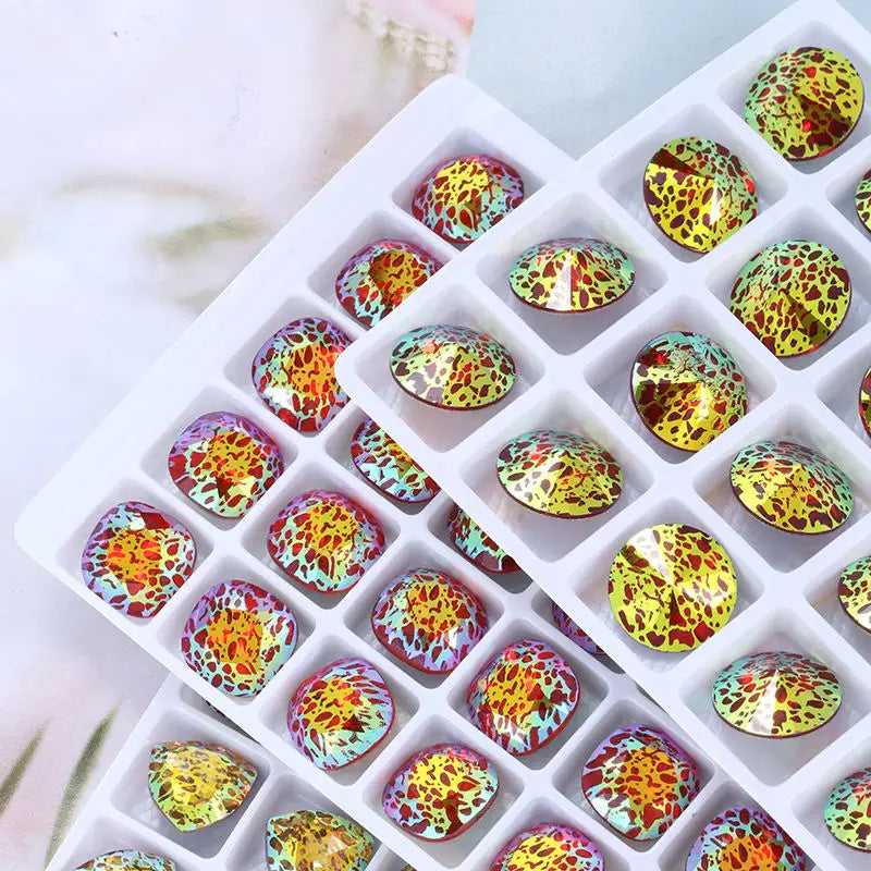 Acmore Crystal White Patina WP Series Colors Fancy Shapes Pointback Jewelry Crystal Stones Crafts DIY Rhinestone Accessories