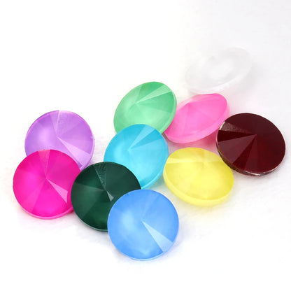 Acmore Crystal Rivoli Shape Loose Crystal Pointback Rhinestones for Clothing Accessories